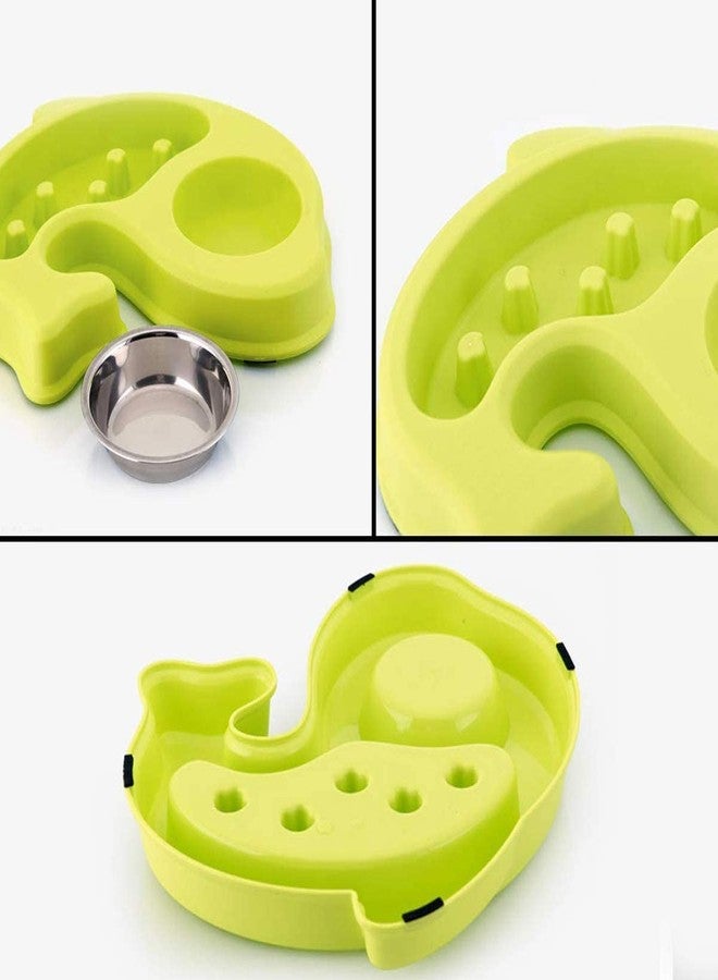 Pups&Pets وعاء طعام وماء مضاد للاختناق للكلاب والقطط من Pups&Pets، مناسب للحيوانات الكبيرة والصغيرة، بتصميم على شكل سمكة (متعدد الألوان). - Image 4